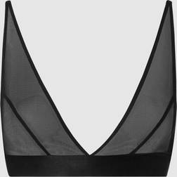 Understatement Mesh Plunge Bralette - Black