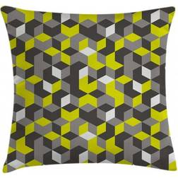 Ambesonne Reversible Cushion Cover Black, Yellow, Gray (40.6x40.6cm)