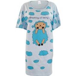True Face Comfy Night Shirt - Sky Lamb