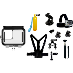 Evermart GoPro Hero 9 10 11 12 13 Black 45M Vandtæt Hus & 10-i-1 Tilbehørspakke