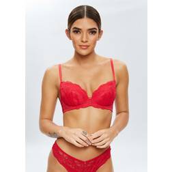 Ann Summers Sexy Lace Padded Plunge Bra - Red