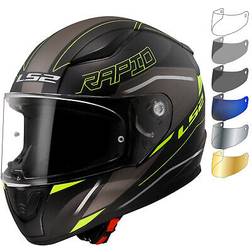 LS2 FF353 Rapid II Rokku Helm - Schwarz Grau Gelb