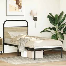 vidaXL Sonoma Oak 75 cm Steel and Engineered Wood Headboard