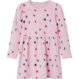 Name It Girl's Long Sleeved Dress - Roseate Spoonbill