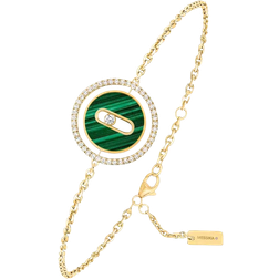 Messika Lucky Move SM Bracelet - Gold/Malachite/Diamonds