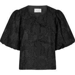 Neo Noir Aska Jacquard Blouse - Black