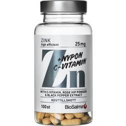 BioSalma Zink 25mg + C-Vitamin and Nypon