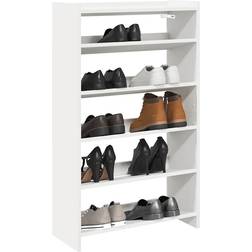 vidaXL Skohylla Vit 60 x 25 x 100 cm Skoställ