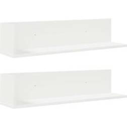 vidaXL Vägghyllor 2 St Vit 75 x 16.5 x 16.5 cm Vägghylla 2st
