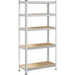 vidaXL 5-Layer Storage Shelf Silver Steel Shelving System