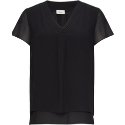 s.Oliver Double Layer Chiffon Blouse - Black