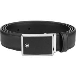 Montblanc Rectangular Leather Belt - Black