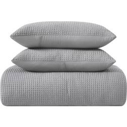 Truly Soft Textured Waffle Weave Bedspread Gray (264.2x228.6cm)