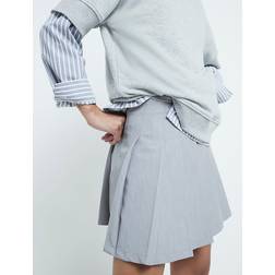 River Island Pleated Mini Skort - Grey