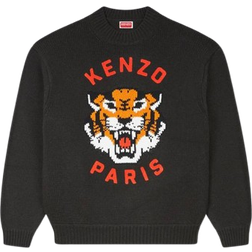 Kenzo Lucky Tiger Genderless Embroidered Jumper - Black