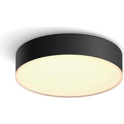 Philips Enrave White Ambiance Black Ceiling Flush Light ∅ 26.1cm