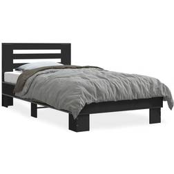 vidaXL Wood and Metal Sengeramme 93x193cm
