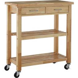 Premier Housewares Hevea Natural Trolley Table 40x80cm