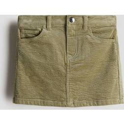 H&M Cotton Corduroy Skirt - Green