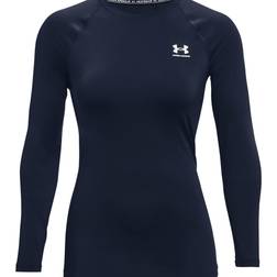 Under Armour Women's HeatGear Compression Long Sleeve - Midnight Navy/White