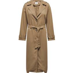 Only Line Trench Coat - Brown/Tigers Eye