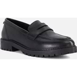 Dune London Leather Loafers - Black