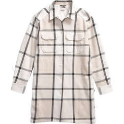 The North Face Women’s Valley Twill Utility Coat - White Dune Macro Plaid