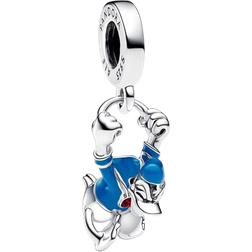 Pandora Disney Donald Duck Dangle Charm - Silver/Blue/Red