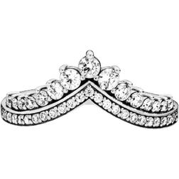 Pandora Princess Wishbone Ring - Silver/Transparent