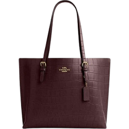 Coach Outlet Mollie Tote Bag - Novelty Leather/Gold/Merlot