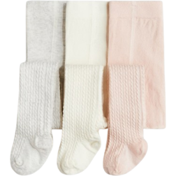 H&M Tights 3-pack - Light Pink/Light Gray Mottled