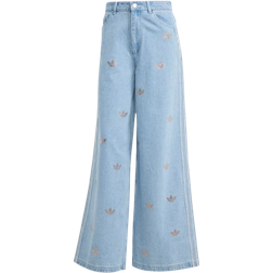 Adidas Women's Denim Rhinestone Pants - Clear Blue