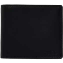 HUGO BOSS Leather Folding Wallet With Logo Details - Black