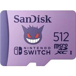 SanDisk Nintendo Switch Pokémon microSDXC Class 10 UHS-I U3 V30 100/90MB/s 512GB