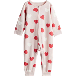 H&M Baby's Printed Jersey Pyjamas - Light Pink/Heart (1248949001)