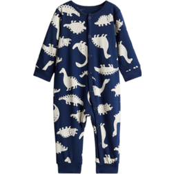 H&M Printed Jersey Pyjamas - Dark Blue/Dinosaurs