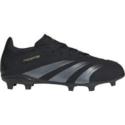 Adidas Chaussure Predator Elite Terrain Souple Enfants - Core Black/Carbon/Gold Metallic