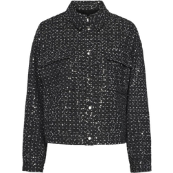 Pieces Pcroberta Välikausitakki - Harmaa Denim/Hopea