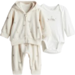 H&M Cotton Set 3-piece - Light Beige/Animals