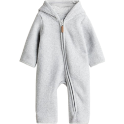 H&M Fleece Overall With Hood - Dark Gray