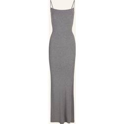 SKIMS Soft Lounge Long Slip Dress - Heather Grey