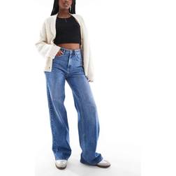 Only Hannah Jeans Med Vide Ben - Mellemblå