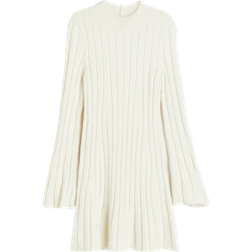 H&M Ribbed Knit Dress - Cream