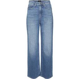 Vero Moda Tessa Wide Straight Fit High Waist Jeans - Blau