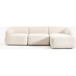 Westwing Collection Modular Cream White Sofa 277cm 3 personers