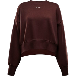 Nike Sportswear Phoenix Fleece Women's Over Oversized Crew Neck Sweatshirt - Red Sepia/Sail