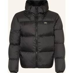 Lacoste Pufferjacke Mit Kapuze - Schwarz