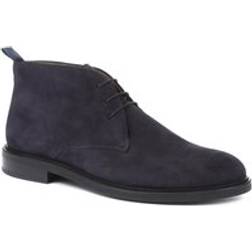 Jones Bootmaker Suede Chukka Boots - Navy Suede