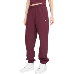 Nike Pantaloni in Fleece Solo Swoosh - Donna - Rosso