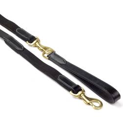 John Whitaker Elasticated Leather Draw Reins Black